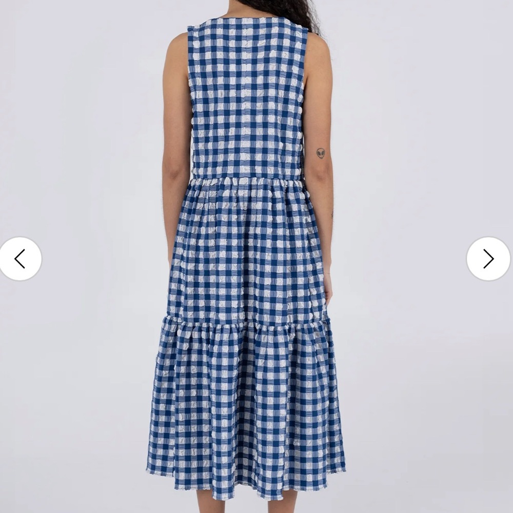 NWT Wray Austin Dress in Blue Check - Picture 3 of 5